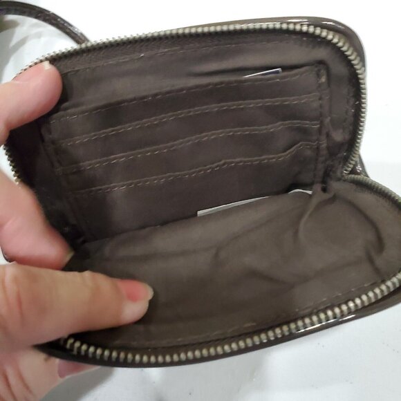 Aeropostale Tote Handbag with Wristlet Brown Pink Plaid Canvas Double Handles - Picture 14 of 15